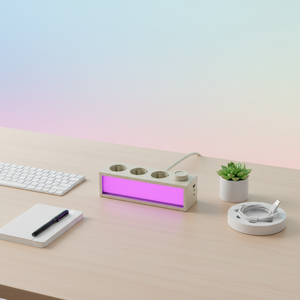 Multifunctional Electrical <b>Plug</b> Power Strip RGB Multi-Color Lights 3 Outlets Rotary Switch <b>USB</b>-A 2 Type-<b>C</b> EU Standard Desktop - Product Image 1