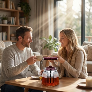 Théière <span class=keywords><strong>en</strong></span> <span class=keywords><strong>verre</strong></span> transparent octogonale avec poignée <span class=keywords><strong>en</strong></span> <span class=keywords><strong>plastique</strong></span> résistant à la chaleur, filtre <span class=keywords><strong>en</strong></span> acier inoxydable, théière <span class=keywords><strong>en</strong></span> <span class=keywords><strong>verre</strong></span> pour les amateurs de thé - Product Image 3