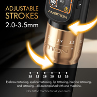 Machine à tatouer sans fil Ambition Sally 270 avec course réglable de 2,0 à 3,5 mm pour maquillage permanent des sourcils, des yeux, des lèvres et du cuir chevelu
