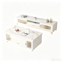 Table basse multifonctionnelle convertible en table à manger, pliable, mobile, tout-en-un, moderne, avec structure en bois massif pour salon