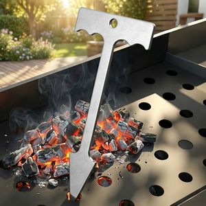 Outil de nettoyage des cendres pour barbecue, en acier inoxydable, pliable, pour barbecues d'extérieur - Product Image 1
