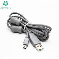 Cámara de video digital Mini Cable USB Tipo a Mini B Cable de cargador macho Cable USB 2,0 para PSP PlayStation 3 Controlador PS3