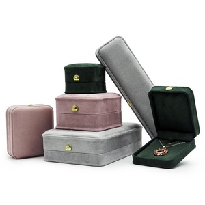 Suede Jewelry Box Suede New Style Multifunctional Suede Jewelry Box Green Jewelry Packaging Box