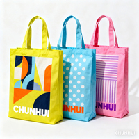 Sac fourre-tout réutilisable personnalisable en non-tissé, couleur unie géométrique, avec fermeture éclair, impression sérigraphique, pour usage quotidien, idéal comme cadeau