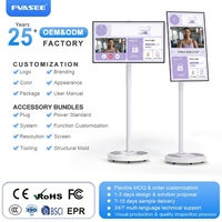 Tablette Android portable de 24 pouces avec écran tactile rotatif, support au sol, résolution HD, LED, pour réunions et usage domestique