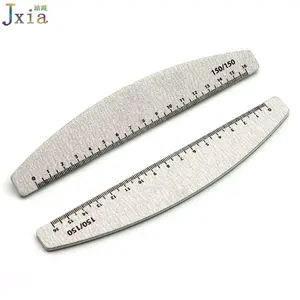 Papier de verre zèbre de haute qualité 100/120/150/180/240 règle échelle demi-lune courbé diamant lime à ongles