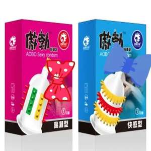 <span class=keywords><strong>Super</strong></span> dünne, bequeme, gepunktete Gummivibrator-Steifheit Sexspielzeug für Herren mit <span class=keywords><strong>super</strong></span> dünnen Komfort kondomen - Product Image 4