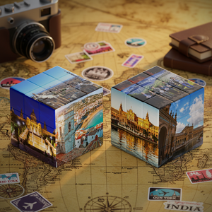Wholesale Custom Spain Travel Souvenir 3x3x3 Magic <strong>Cube</strong> Glow In The Dark Promotional Gift For Tourism Spain Campaign - Product Image 1