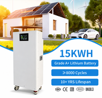 Boîtier de batterie LiFePO4 51.2V 16S DIY pour cellules prismatiques 280Ah 314Ah, montage mural, avec BMS et écran LCD