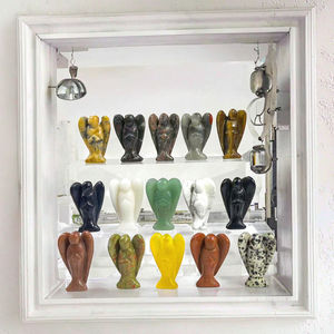 Pierres semi-précieuses en cristal naturel poli en gros, figurine d'ange de 2 pouces, tendance de la mode, marque Chuer, fête des pères, entreprise - Product Image 3