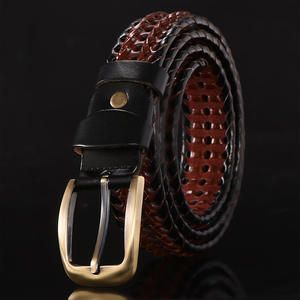 <span class=keywords><strong>Ceinture</strong></span> en <span class=keywords><strong>cuir</strong></span> Spot pour hommes tissée à la main coréenne décontractée polyvalente <span class=keywords><strong>ceinture</strong></span> de mode Simple <span class=keywords><strong>ceinture</strong></span> en <span class=keywords><strong>cuir</strong></span> noire - Product Image 2