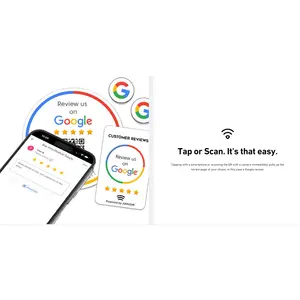 Carte NFC d'examen Google programmable personnalisée Code Qr N213 Cartes d'examen Google NFC