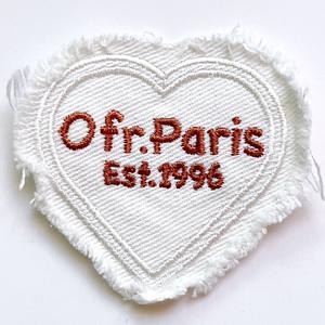 PE501 kustom tambalan hati bordir jean kain rumbai pinggiran emboridry patch untuk topi - Product Image 3