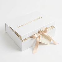 Caja de Bienvenida Personalizada para Invitados de Boda en Hoteles, Caja Rígida Blanca, Mapa Personalizado, Papel de Seda con Impresión Interior, Etiqueta de Regalo con Destino