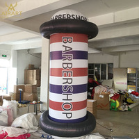 Columna de Luz Espiral Inflable Decorativa para Exteriores de Barbería