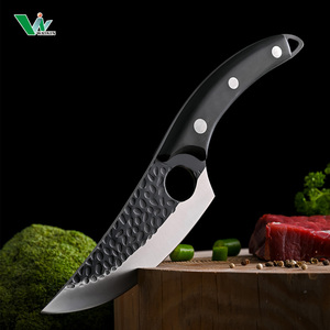 Couteau de chef serbe fait à la main de 6 pouces en acier au carbone forgé manche en palissandre cuisine ambidextre Camping Viking désossage abattage - Product Image 3