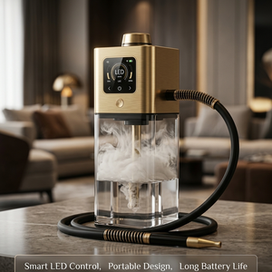 Set de Hookah de Diseño Moderno con Bolsa de Camuflaje, Hookah Electrónica Árabe Portátil Inteligente con LED en Forma Cuadrada, Directo de Fábrica - Product Image 1