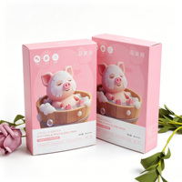Individuelles Logo Rosa Papierbox für Medizinische Kältepflaster OEM-Verpackung 3D Niedliche Schweine-Illustration für Gesichtscreme Augencreme Hochwertig