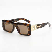 Lunettes de soleil de luxe 2025 pour créateurs, unisexe, style rétro œil de chat, monture dorée et blanche, protection UV400, monture intégrale en PC