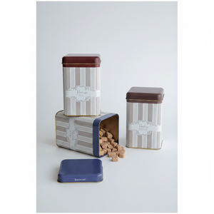 105x105x160 mm Square Tin <b>Box</b> Set ( Set of 3 ) Elegance Elegance Design - Product Image 2