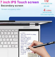 15.6 inç çift ekran iş dizüstü IPS dokunmatik Intel N100 8GB RAM 512GB SSD Win 11 arkadan aydınlatmalı klavye
