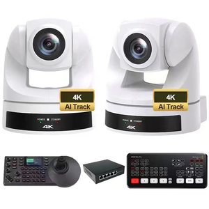 Kit de cámara de transmisión de envío gratis USD1380 W430 = 2 uds <span class=keywords><strong>4K</strong></span> 30X PTZ cámara de conferencia Streaming AI Track + controlador + BMD <span class=keywords><strong>Atem</strong></span> <span class=keywords><strong>mini</strong></span> <span class=keywords><strong>pro</strong></span> - Product Image 1