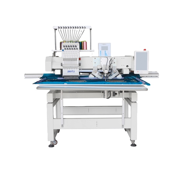 New Jinyu JCM1201+1Flat Mixed Rhinestone Computerized Embroidery Machine with Motor Automatic Working High-quality Patterns
