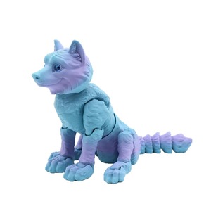Nuevo Producto Transfronterizo: Figura Decorativa de Lobo de Maternidad Impresa en 3D con Cuerpo Integrado y Cabeza y Cola Móviles, Venta al por Mayor - Product Image 5