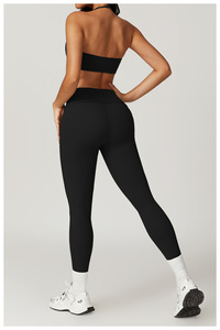 여자 벌거 벗은 느낌 충격 방지 최고의 하이킹 액티브 웨어 제조 업체 액티브 웨어 여성 가을 2024 접는 요가 바지 세트 - Product Image 5