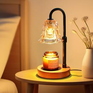 Modern Design Glass Flower Electric Wax Melter <strong>Candle</strong> <strong>Heater</strong> Warmer Lamp with Timer and Dimmer for Home Decor - Product Image 1