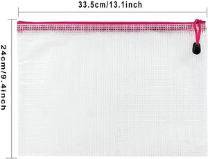 A4 Zip Wallets and <strong>Ziplock</strong> <strong>Bags</strong> Plastic Mesh <strong>Document</strong> <strong>File</strong> Folders for Supermarket Use with Screen Printing Surface Handling - Product Image 2
