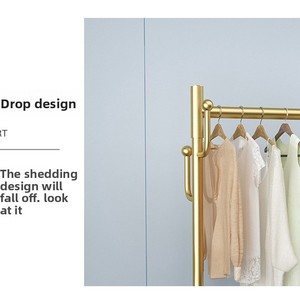 Moderne Stijl Eenvoudige Metalen Kapstok Vloerstaande Slaapkameropslag Organizer Met Verplaatsbaar Huishouddroogrek Voor Binnen - Product Image 4