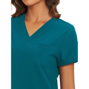 Floralhue Women's Scrub Set V-Neck Top Cargo Pants 12 Pockets Hospital Uniforms - Product Image 4