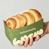 Caja de Embalaje Personalizada Estilo Ins para Llevar, Caja para Pasteles, Donuts, Galletas y Postres de Grado Alimenticio con Asa