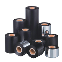 Cinta de Transferencia Térmica de Resina de Cera Negra de Alta Calidad, 110 mm x 300 m, Tinta de Impresión de Códigos de Barras, Cinta de Transferencia Térmica