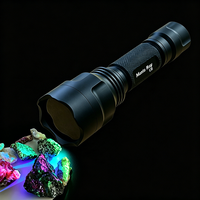 Lampe torche LED UVC haute puissance C8 5W 340nm 310nm 295nm, ultraviolet profond, 18650 IP65, en aluminium, pour test minéral, lumière noire |
