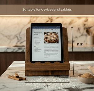 Porte-livres décoratif unique <span class=keywords><strong>de</strong></span> haute qualité en bois d'acacia massif à bords festonnés, support pour <span class=keywords><strong>livre</strong></span> <span class=keywords><strong>de</strong></span> <span class=keywords><strong>cuisine</strong></span> en bois pour comptoir <span class=keywords><strong>de</strong></span> <span class=keywords><strong>cuisine</strong></span> - Product Image 4