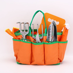 Gran oferta mango de plástico 8 piezas naranja resistente aleación de aluminio herramientas de jardín con bolsa de lona - Product Image 4