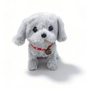 <span class=keywords><strong>Perro</strong></span> de Peluche Grande Brillante con Collar de Campana - Juguete Interactivo para Caminar y Ladrar, Pelaje Brillante, Relleno de Algodón, Amigo Alegre Deslumbrante - Product Image 1