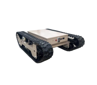 Châssis robotisé à chenilles robuste WD 300KG pour charges super lourdes et montée en pente +30° (entreaxe 192mm + moteurs doubles 1kW)