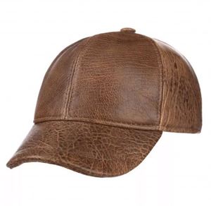 Casquettes de baseball en cuir véritable personnalisées à 6 panneaux Sweet Ocean, ajustables unisexe, toutes saisons, avec boucle métallique, pour adultes – Vente en gros - Product Image 1