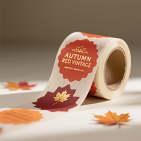 Rouleau d'étiquettes d'emballage en feuille d'or écologique avec impression personnalisée pour l'étain de bougie, la cire fondue et l'étiquetage des parfums d'intérieur