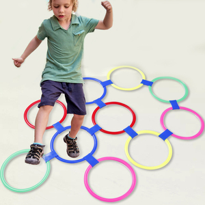 Activités de plein air Sport Kids Jumping Toys Triangle Square Hop Numbers House Play Hopscotch Ring Game - Product Image 1