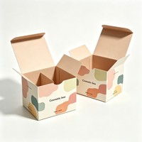 Boîte d'emballage en carton avec logo personnalisé, boîte pliante pour produits de soin de la peau, petite boîte en papier, boîte en papier kraft, boîte cadeau pour rouge à lèvres, crème pour le visage