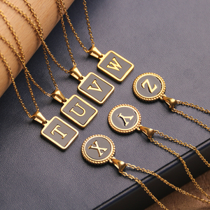 En gros Personnalisé En Acier Inoxydable Lettres Initiales Pendentif Collier <span class=keywords><strong>pour</strong></span> Femmes Classique <span class=keywords><strong>Bijoux</strong></span> En Aci Inoxyd Accessoires <span class=keywords><strong>Bijoux</strong></span> - Product Image 2