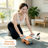 Rodillo Abdominal con Rebote Automático para Entrenamiento Diario, Ejercicio Abdominal para Hombres y Mujeres Adultos, Ejercicio Corporal en Casa