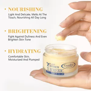 Custom Logo Face Cream Best Selling Black Skin Care Anti Acne Brightening Moisturizing Turmeric Face Cream