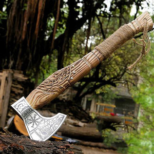 Hacha Vikinga de Acero Inoxidable Personalizada al por Mayor, Hecha a Mano con Funda, para Disfraces, Caza y Actividades al Aire Libre - Product Image 5