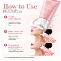 Crème raffermissante pour le cou au PDRN de saumon OEM, liftante et lissante, avec Gua Sha, hydratante