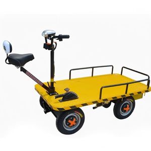 Chariot de transport <span class=keywords><strong>électrique</strong></span> tout-terrain à plateau plat pour entrepôt, <span class=keywords><strong>supermarché</strong></span> et chargement en usine - Product Image 3